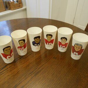 Vintage 7 Eleven NFL Slurpee Trading Cups (1972)
